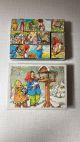 oude antieke blokken kinderpuzzel